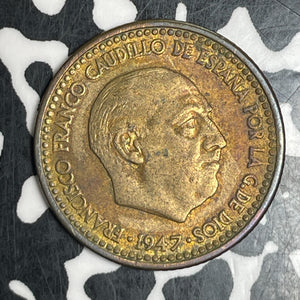 1947(52) Spain 1 Peseta Lot#T5981 Nice!