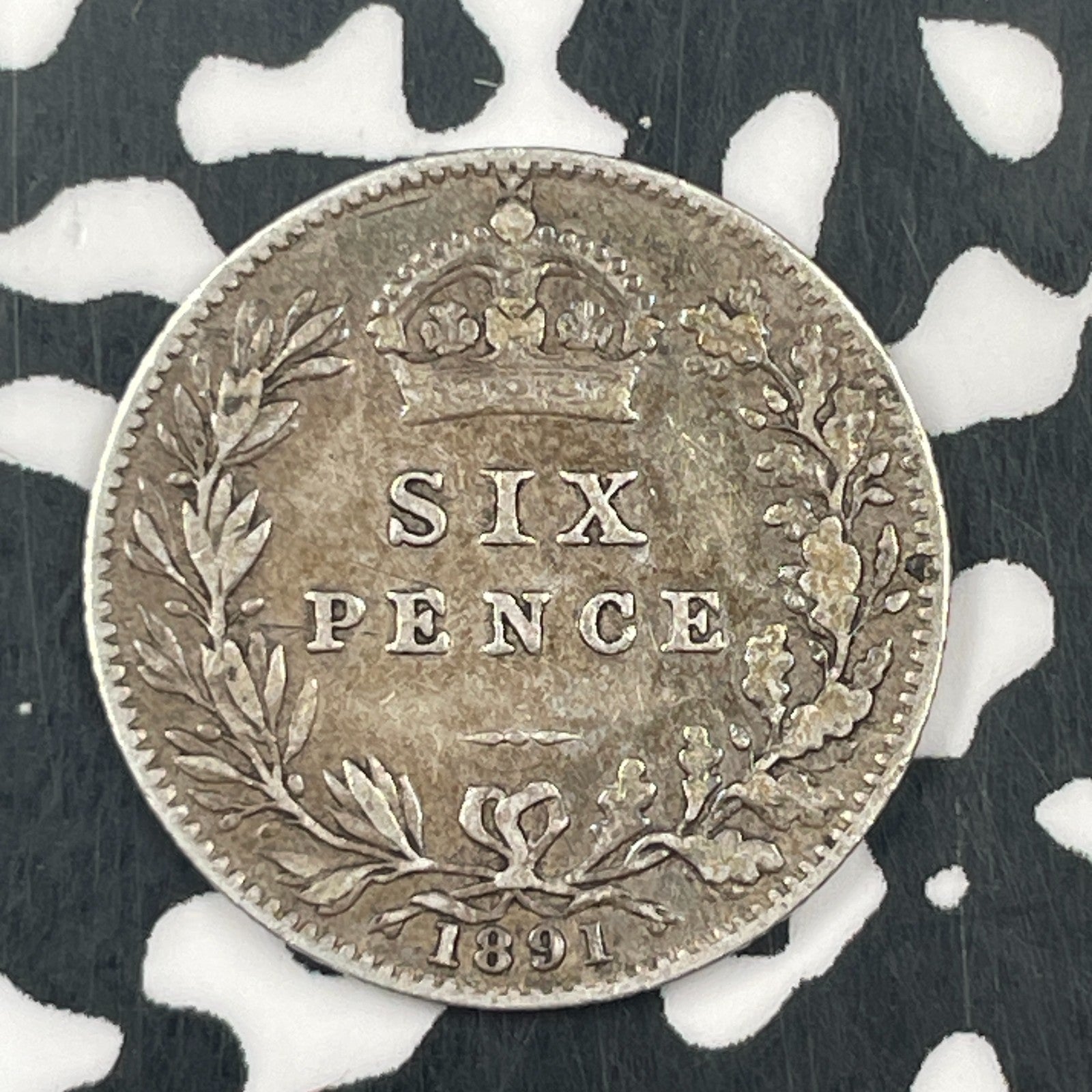 1891 Great Britain 6 Pence Sixpence Lot#F5614 Silver!