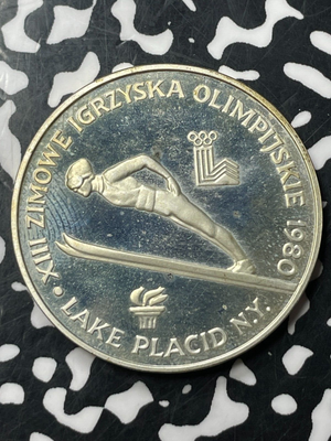 1980 Poland Lake Placid Olympics 200 Zlotych Lot#OV1407 In Plastic Case