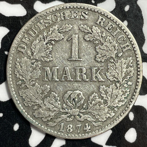 1874-H Germany 1 Mark Lot#E3817 Silver!