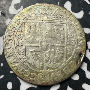 1623 Poland 1/4 Thaler Lot#E6796 Silver! Edge Flaw