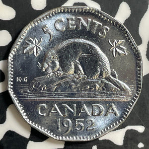 1952 Canada 5 Cents Lot#E7440 High Grade! Beautiful!