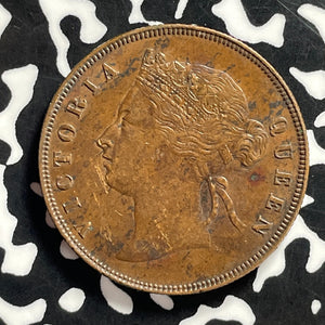 1895 Straits Settlements 1 Cent Lot#C0014 Nice!