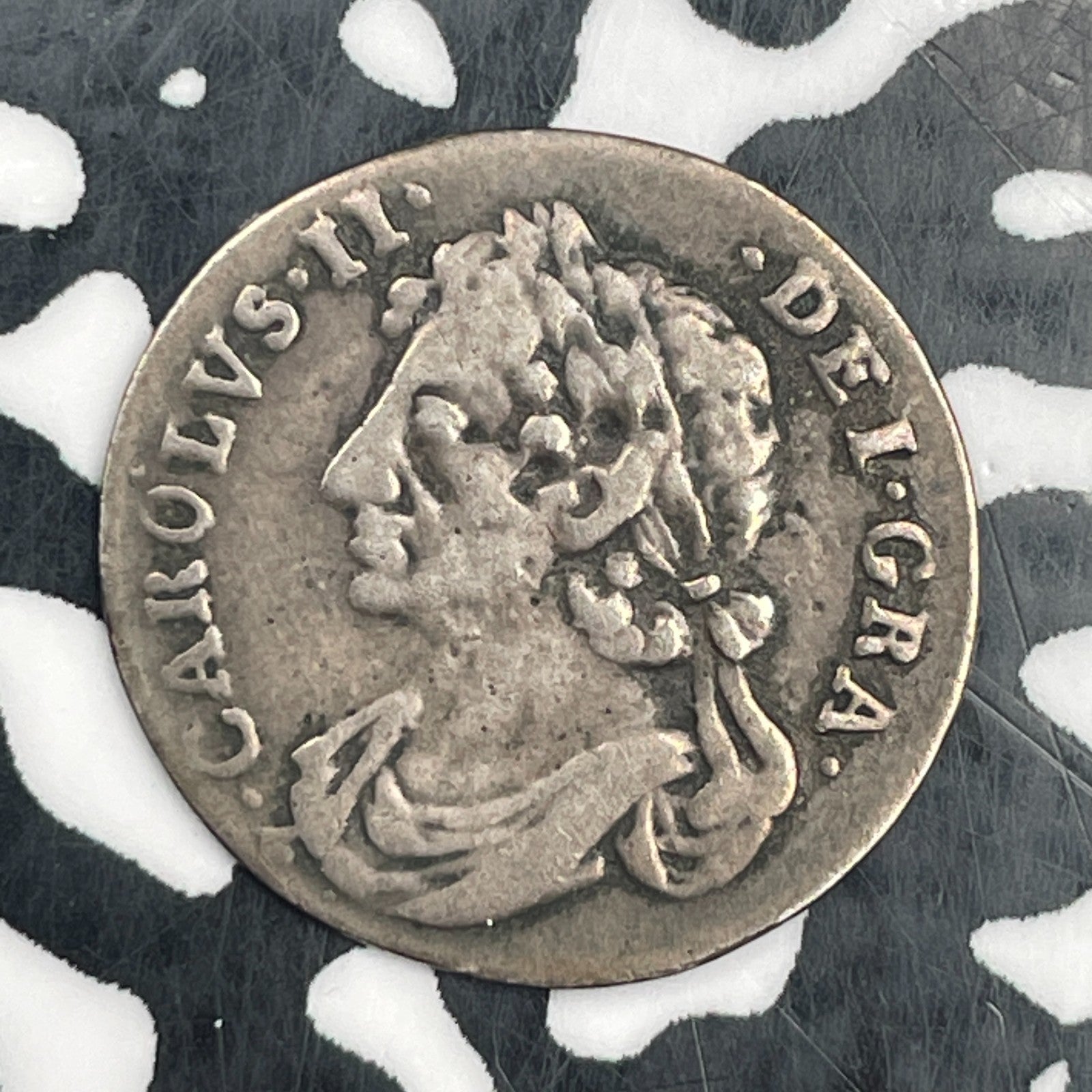 1681 Scotland Charles II 1/4 Merk Lot#JM2407 Silver! Scarce!