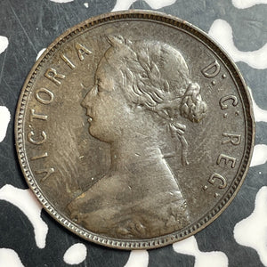 1880 Newfoundland Large Cent Lot#T2333 Round 'O' Low 'O'