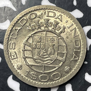 1959 Portuguese India 1 Escudo Lot#E8991 High Grade! Beautiful!