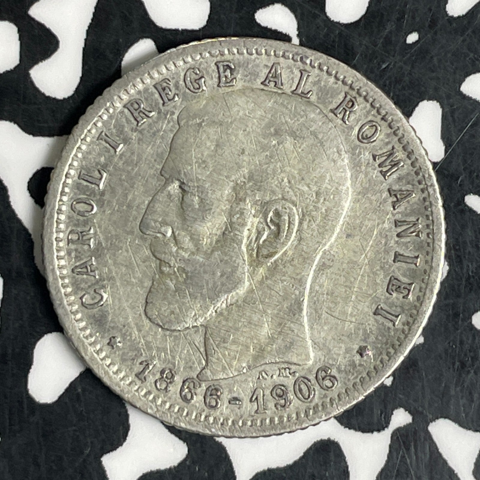 1906 Romania 1 Leu Lot#C2130 Silver!