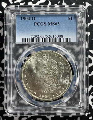 1904-O U.S. $1 Morgan Dollar PCGS MS63 Lot#G370 Silver! Choice UNC!