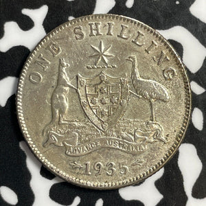 1935 Australia 1 Shilling Lot#E1413 Silver! Nice!