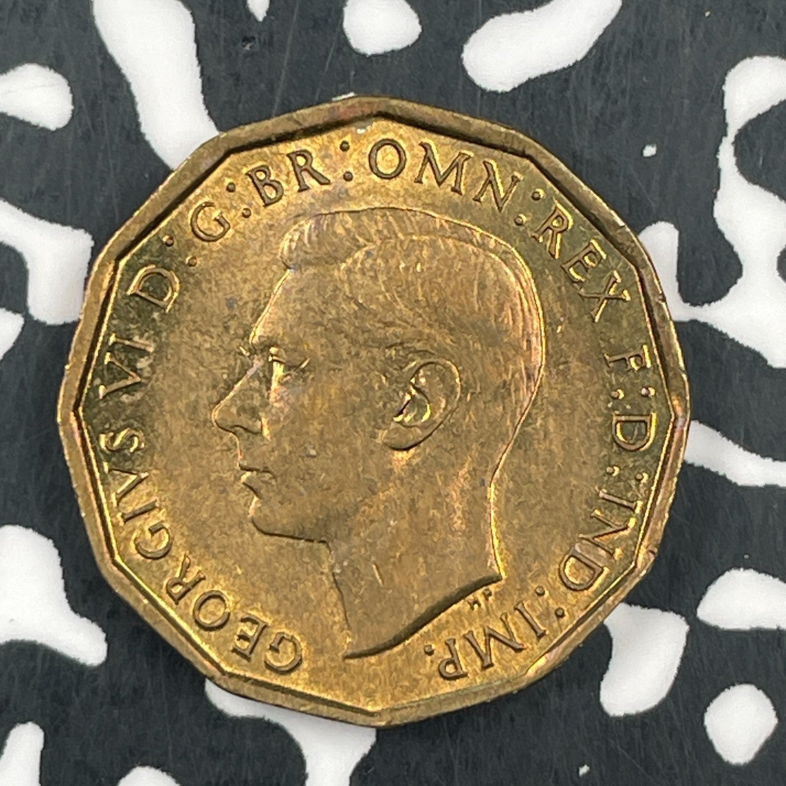 1944 Great Britain 3 Pence Threepence Lot#F5114 High Grade! Beautiful!