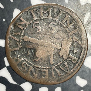 1655 Germany Rasenburg 12 Pfennig Lot#JM9160 Very Scarce! Chevron Countermark