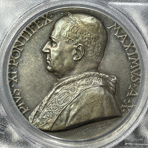 1931 Vatican City New Radio Station Medal PCGS SP62 Lot#GV8560 Silver! Nice UNC!