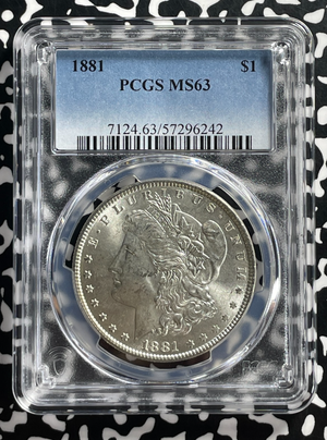 1881 U.S. $1 Morgan Dollar PCGS MS63 Lot#G558 Silver! Choice UNC!