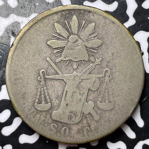 1872-Go S Mexico 1 Peso Lot#JM7019 Large Silver Coin!