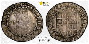 1623 G.B. James I 6 Pence Sixpence PCGS XF40 Lot#G946 Silver! S-2670