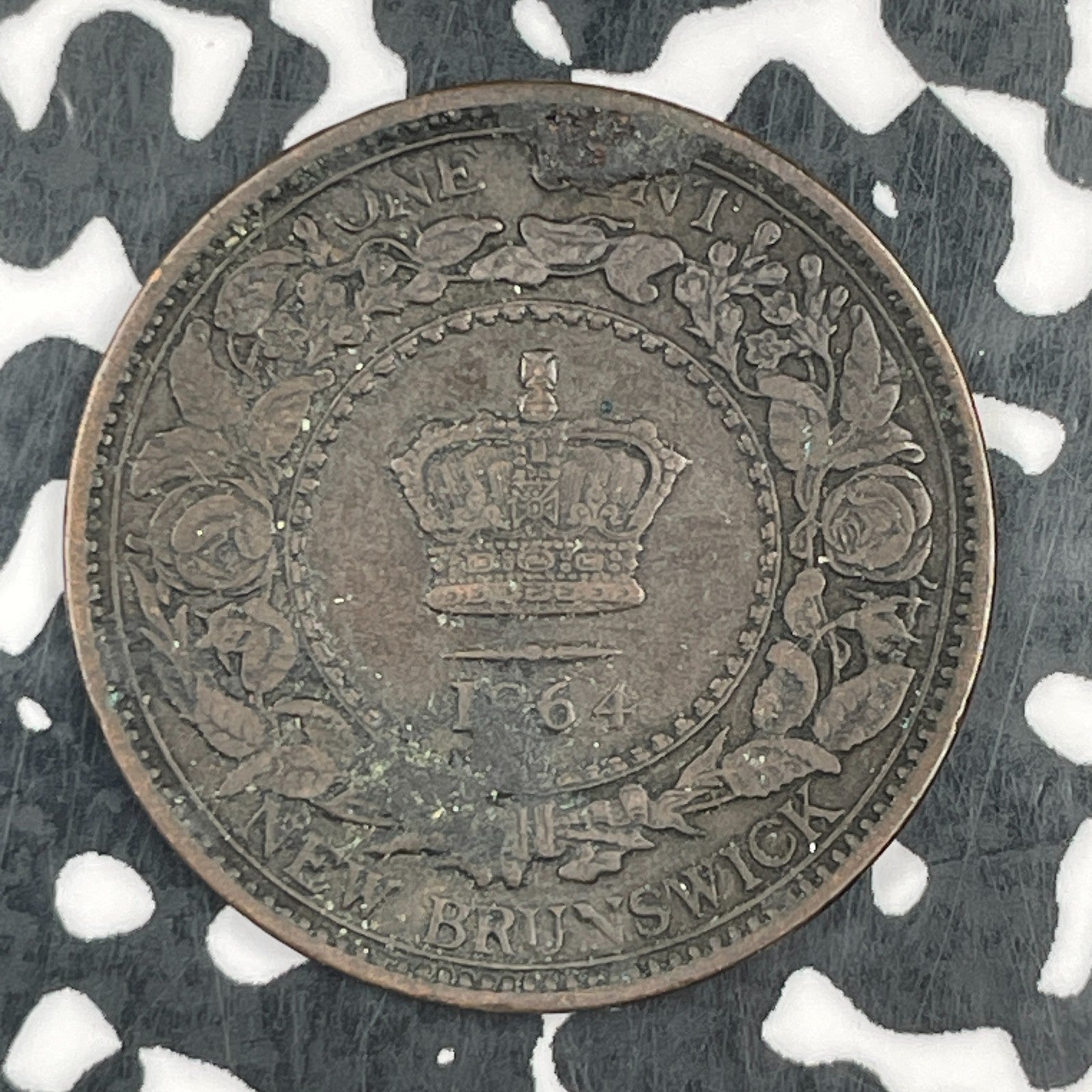 1864 New Brunswick Large Cent Lot#F8045