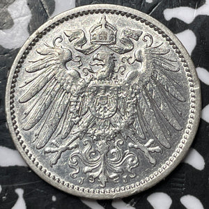 1911-J Germany 1 Mark Lot#D6843 Silver! Better Date