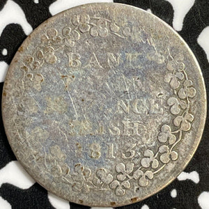 1813 Ireland 10 Pence Token Lot#E0318 Silver! KM#Tn5