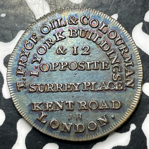 (1840s) G.B London T. Pryce Farthing Token Lot#JM8484 High Grade! Beautiful!