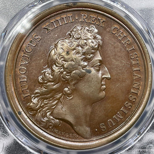 "1670" France Louis XIV Beautification Of Paris Medal PCGS AU58 Lot#G6978
