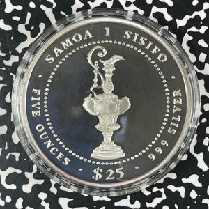 1987 Western Samoa Americas Cup $25 Dollars 5 Oz .999 Lot#B2581 Silver! Proof!