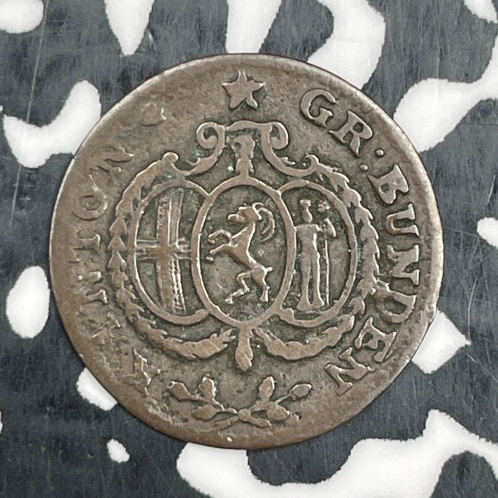 1807 Switzerland Graubunden 1/6 Batzen Lot#N3325 Scarce!