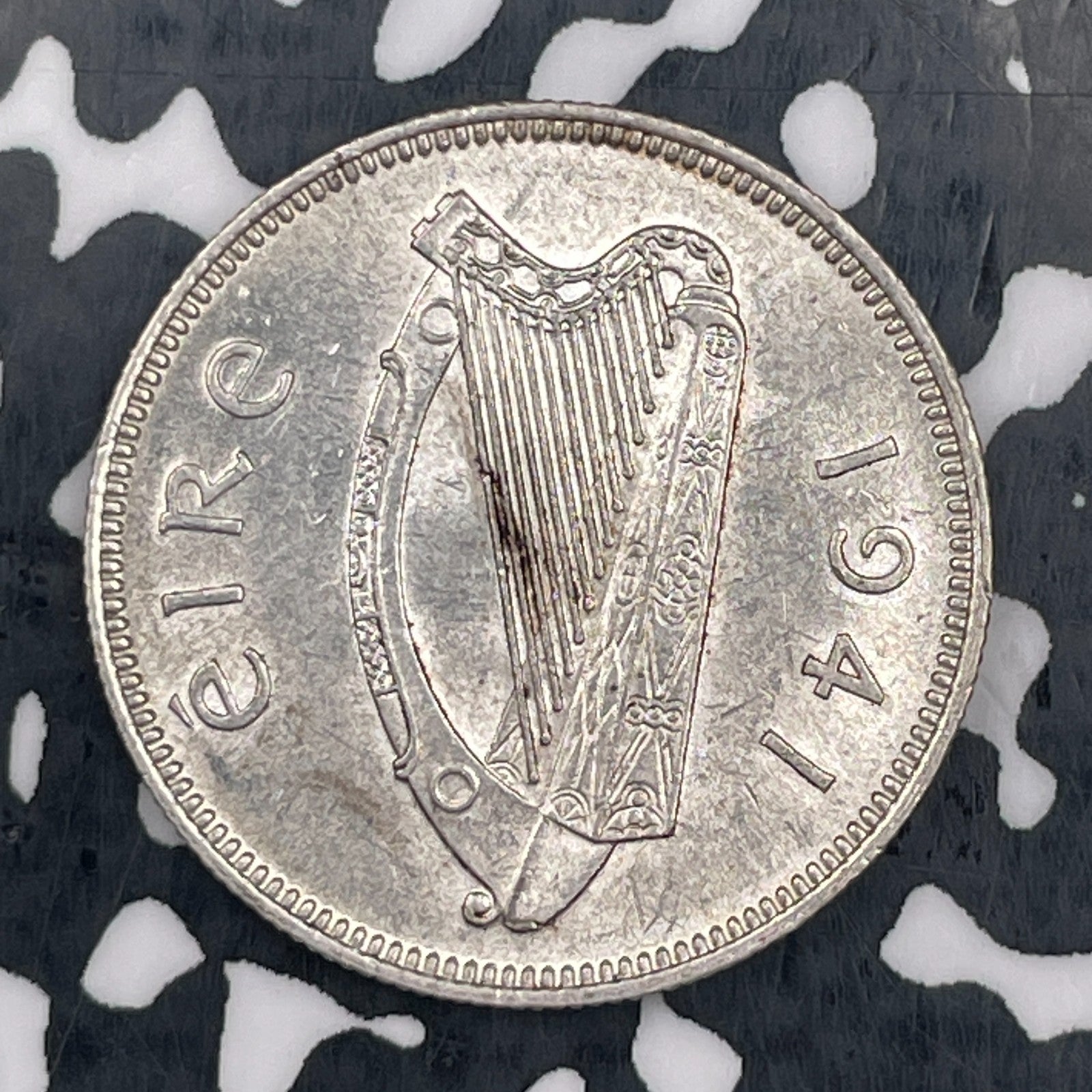 1941 Ireland 1 Shilling Lot#N3131 Silver! High Grade! Beautiful!