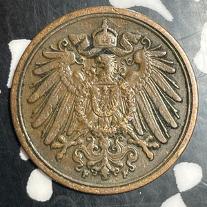 1892-F Germany 1 Pfennig Lot#T3427 Better Date