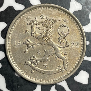 1922 Finland 1 Markka Lot#T2805 Nice!