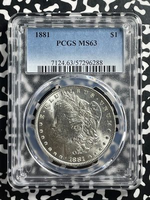 1881 U.S. $1 Morgan Dollar PCGS MS63 Lot#G544 Silver! Choice UNC!