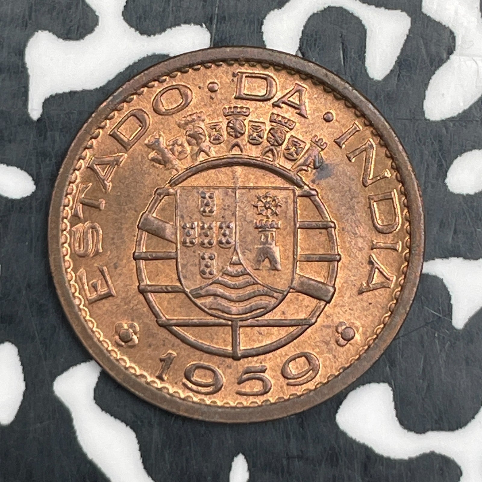 1959 Portuguese India 10 Centavos Lot#N2041 High Grade! Beautiful!