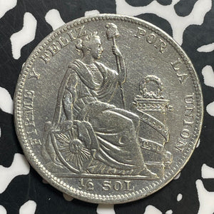 1923 Peru 1/2 Sol Half Sol Lot#T1722 Silver!