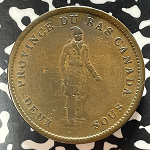 1837 Lower Canada 1 Penny Bank Token Lot#T5383