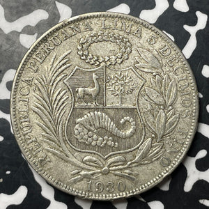 1930 Peru 1 Sol Lot#E7108 Large Silver Coin!