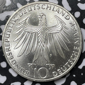 1972-F West Germany 10 Mark Lot#D7061 Silver! High Grade! Beautiful!