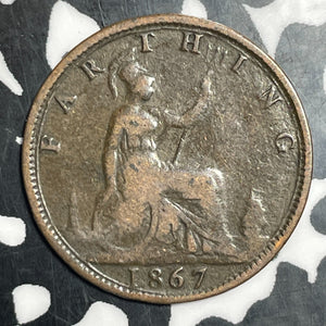 1867 Great Britain Farthing Lot#T2865