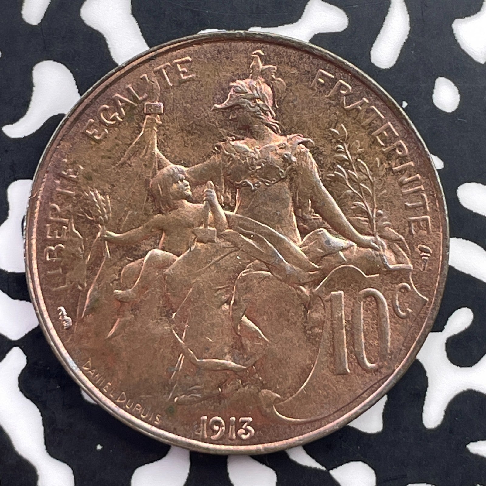 1913 France 10 Centimes Lot#C5672 High Grade! Beautiful!