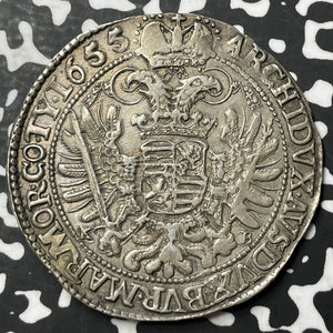 1655-KB Hungary 1 Thaler Lot#JM8053 Large Silver! Nice! DAV-3198