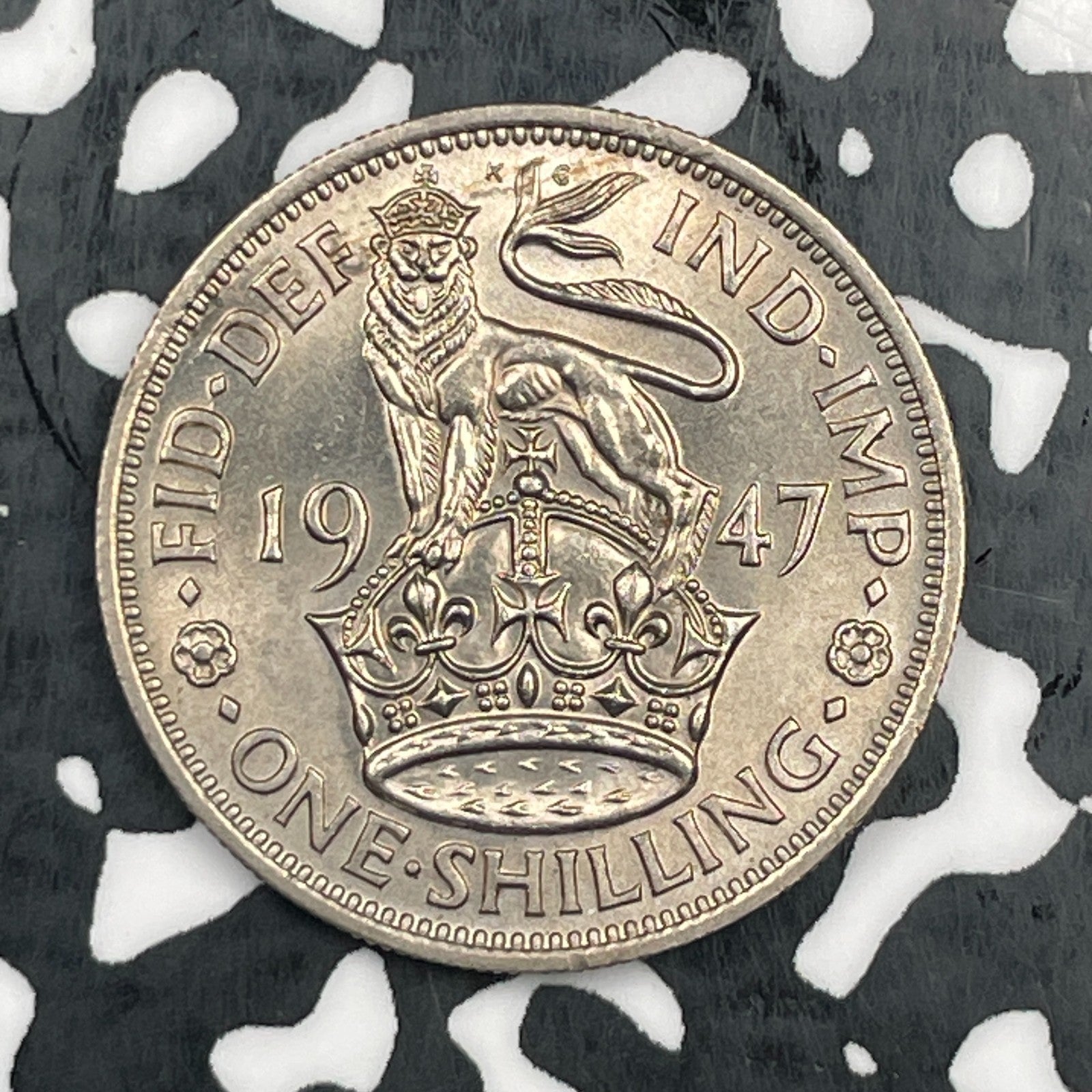 1947 Great Britain 1 Shilling Lot#N0779 High Grade! Beautiful! KM#863