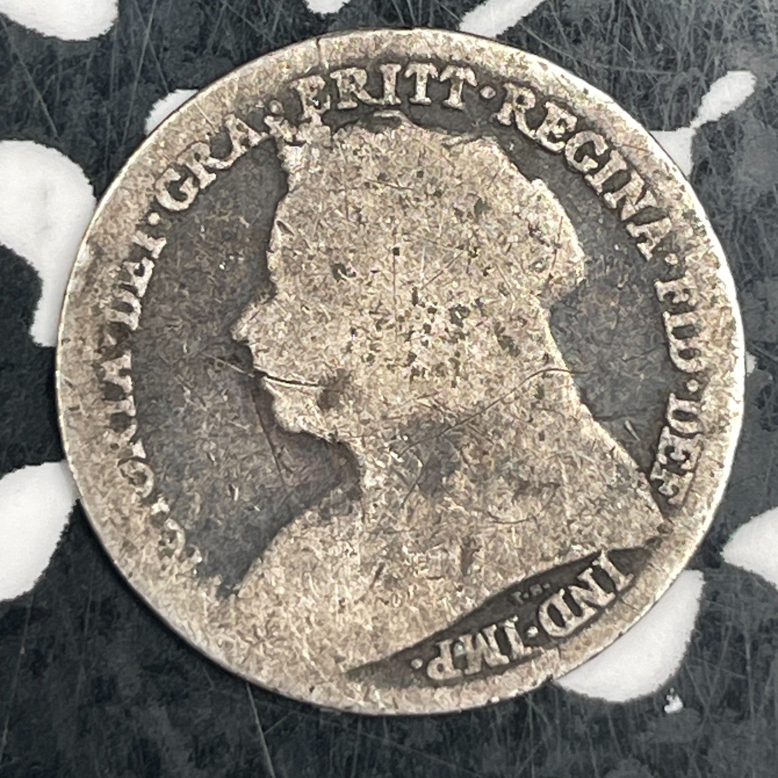 1896 Great Britain 3 Pence Threepence Lot#F5271 Silver!