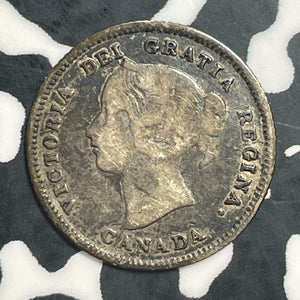 1874-H Canada 5 Cents Lot#T2264 Silver! Crosslet '4'