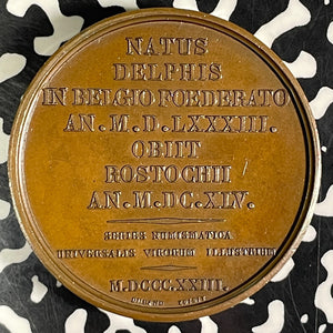 1823 Netherlands/France Hugo Grotius Medal By Caque Lot#JM9217 41mm