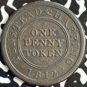 1812 Great Britain Norfolk Norwich Tunstead & Happing Penny Token Lot#D9773