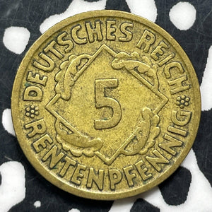 1924-D Germany 5 Rentenpfennig (15 Available) (1 Coin Only) KM#32