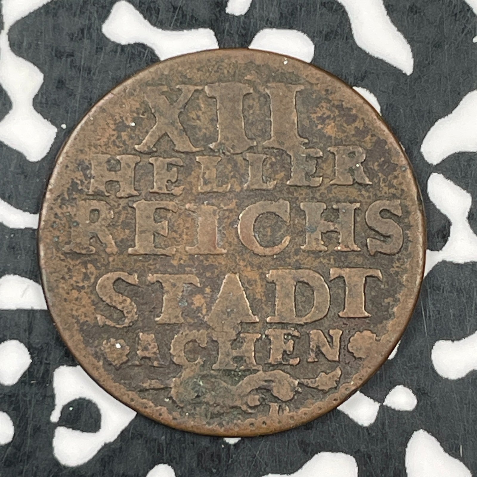 1768 Germany Aachen 12 Heller Lot#F6904