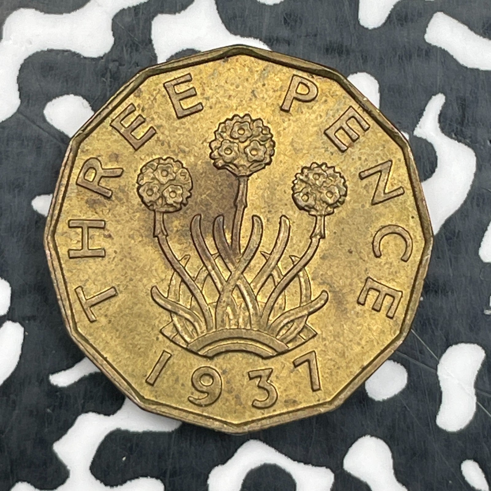 1937 Great Britain 3 Pence Threepence Lot#N2142 High Grade! Beautiful!