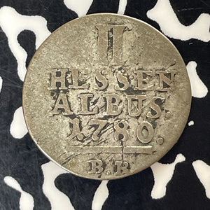 1780-BR Germany Hesse-Cassel 2 Albus Lot#T5862