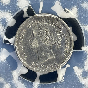 1875-H Canada 10 Cents PCGS Cleaned-XF Detail Lot#G712 Silver! Key Date!
