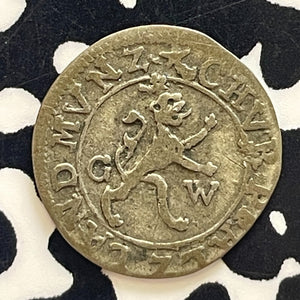 1728-GW Germany Pfalz 1 Kreuzer Lot#T5855 Silver! Scarce!