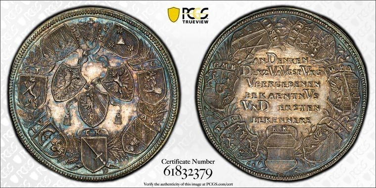 (1730) Germany Nurnberg Augsburg Confession Medal PCGS MS62 Lot#G3444 Silver!